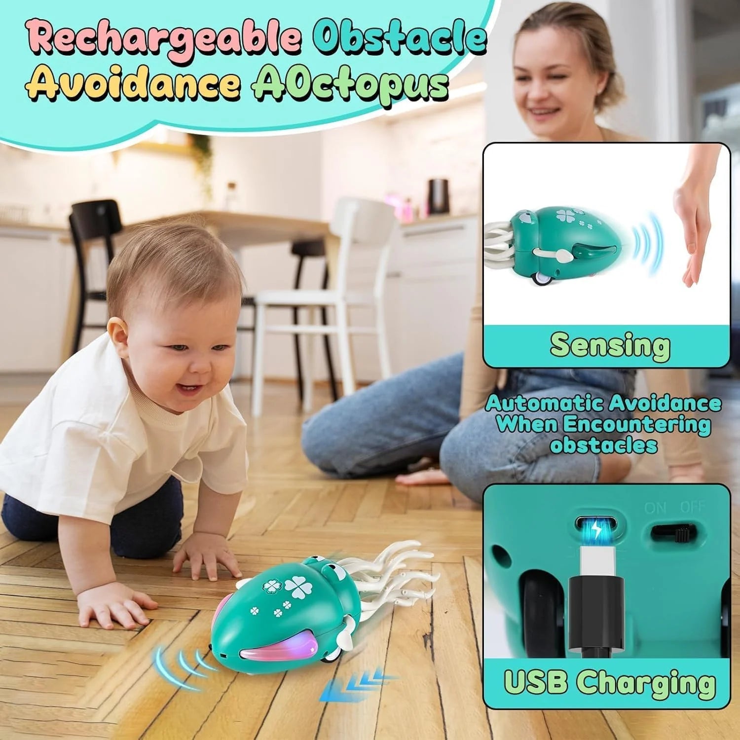 Musical Crawling Squid Toy