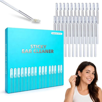Baby Ear Cleaning Sticks, Soft Rubber Tip (24 Pcs)