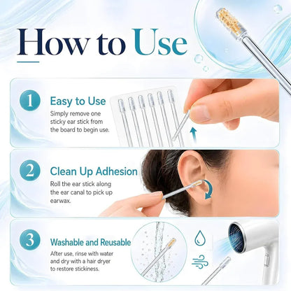 Baby Ear Cleaning Sticks, Soft Rubber Tip (24 Pcs)
