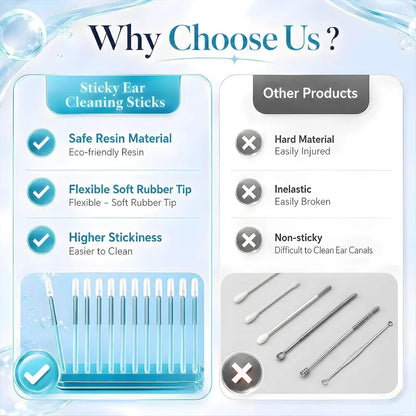 Baby Ear Cleaning Sticks, Soft Rubber Tip (24 Pcs)